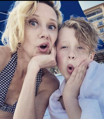 Atlas Heche Tupper with his late mom, Anne Heche. 